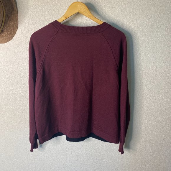 I'M Isola Marras Sweater Color Block Pullover Crew - Picture 6 of 6